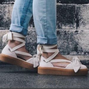 FENTY x PUMA Ballerina Bow Creeper Lace Up Sneaker Women’s Size 8.5